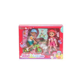 Vardem Oyuncak WL-55856 Kaykaylı ve Bisikletli Nini Love Bebek