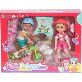 Vardem Oyuncak WL-55856 Kaykaylı ve Bisikletli Nini Love Bebek