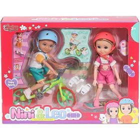 Vardem Oyuncak WL-55856 Kaykaylı ve Bisikletli Nini Love Bebek