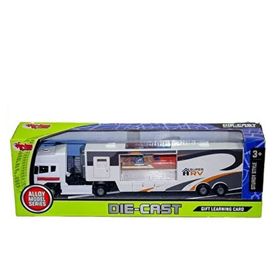 Vardem Oyuncak XFD889-350 Kutulu Die-Cast Beyaz Gösteri Tırı