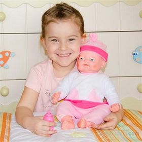Vardem Pembe Beyaz Gerçek Yüz Mimikli Pıtırcık Bebek