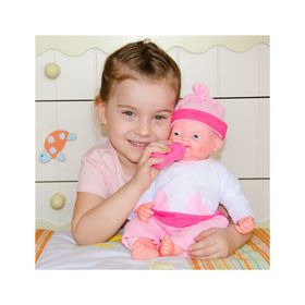 Vardem Pembe Beyaz Gerçek Yüz Mimikli Pıtırcık Bebek