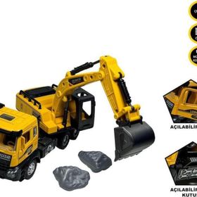 Vardem XX992-01AB Sesli ve Işıklı Çek Bırak Ekskavatör Kamyon