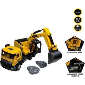 Vardem XX992-01AB Sesli ve Işıklı Çek Bırak Ekskavatör Kamyon
