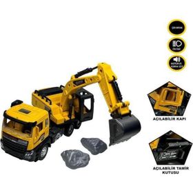 Vardem XX992-01AB Sesli ve Işıklı Çek Bırak Ekskavatör Kamyon