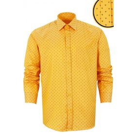 Varetta Erkek Sarı Dijital Baskılı Desen Erkek Gömlek