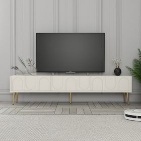 Variant 43x180x35 cm Krem Altın Lyon Alt Tv Ünitesi