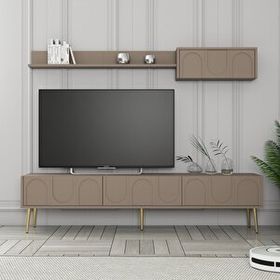 Variant Atlas Altın Lyon Duvar Raflı Tv Ünitesi