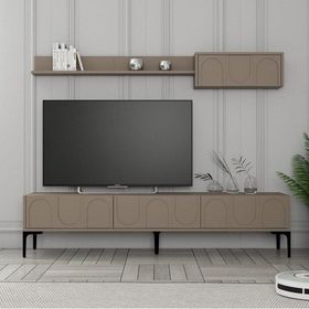 Variant Atlas Siyah Lyon Duvar Raflı Tv Ünitesi