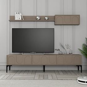 Variant Atlas Siyah Lyon Duvar Raflı Tv Ünitesi