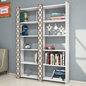 Variant City Beyaz Çift Kitaplık