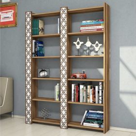 Variant City Ceviz-Beyaz Çift Kitaplık