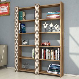 Variant City Ceviz-Krem Rengi Kitaplık
