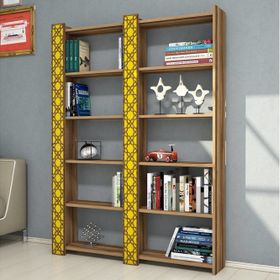 Variant City Ceviz-Sarı Çift Kitaplık