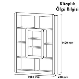 Variant Concept Ceviz Sarı Orkide Kitaplık