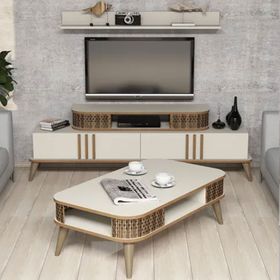 Variant EY.TVTK.160.KR.01 Eylül Krem Tv Ünitesi Ve Orta Sehpa Takımı