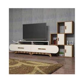 Variant Flora Duvar Raflı Ceviz Krem Tv Ünitesi