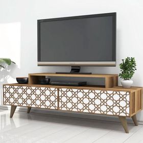 Variant İnci Ceviz-Beyaz Orta Sehpa