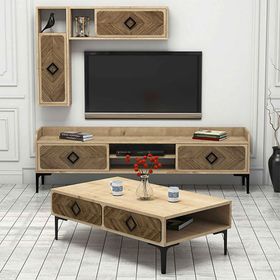 Variant Meşe Samba Tv Ünitesi ve Orta Sehpa Takımı