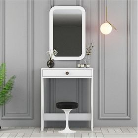 Variant Mobilya Beyaz Lizbon Mini Aynalı Makyaj Masası Dresuar