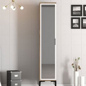 Variant Mobilya Kumsal 1 Kapılı R Ceviz Beyaz Gardrop