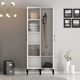 Variant Mobilya Kumsal 2 Kapılı PP Beyaz Beyaz Gardrop