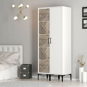 Variant Mobilya Kumsal 2 Kapılı PS Beyaz Beyaz Gardrop