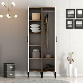 Variant Mobilya Kumsal 2 Kapılı RR Lidya Beyaz Gardrop