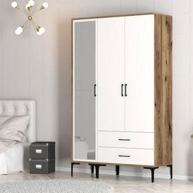 Variant Mobilya Kumsal 3 Kapılı RT Lidya Beyaz Gardrop