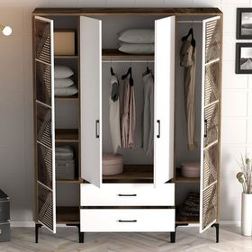 Variant Mobilya Kumsal 4 Kapılı PTP Beyaz Gardrop
