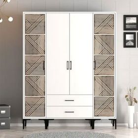 Variant Mobilya Kumsal 4 Kapılı PTP Beyaz Gardrop