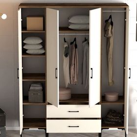 Variant Mobilya Kumsal 4 Kapılı PTP Krem Gardrop