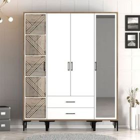 Variant Mobilya Kumsal 4 Kapılı PTR Beyaz Gardrop