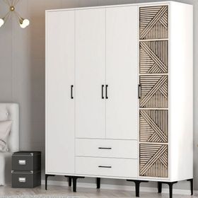 Variant Mobilya Kumsal 4 Kapılı STP Beyaz Gardrop