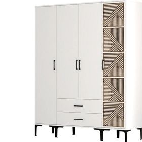 Variant Mobilya Kumsal 4 Kapılı STP Beyaz Gardrop