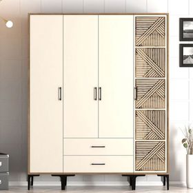 Variant Mobilya Kumsal 4 Kapılı STP Krem Gardrop