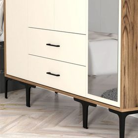 Variant Mobilya Kumsal 4 Kapılı STR Krem Gardrop