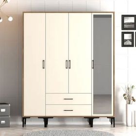Variant Mobilya Kumsal 4 Kapılı STR Krem Gardrop