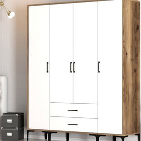 Variant Mobilya Kumsal 4 Kapılı STS Beyaz Gardrop