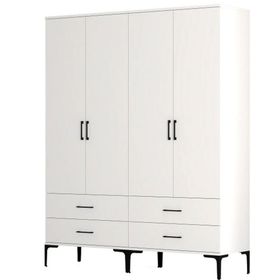Variant Mobilya Kumsal 4 Kapılı TT Beyaz Gardrop