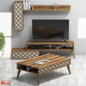 Variant Planet Tv Ünitesi Ve Orta Sehpa Takımı - Ceviz / Krem - Krem Rengi