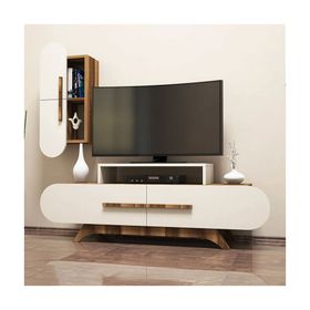 Variant Rose Ceviz-Ekru Duvar Raflı Tv Ünitesi