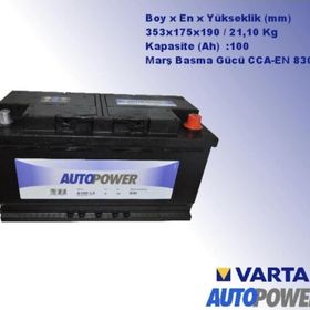 Varta 12V 100 Ah 830 En Autopower Akü
