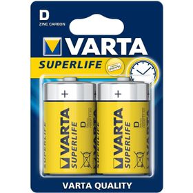 Varta 2020101412 Superlife D X 2 Sarı-Gri Çinko Karbon Pil