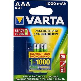 VARTA 4008496594375 2 li Recharge Accu Power AAA 1000 Mah Şarj Edilebilir Pil