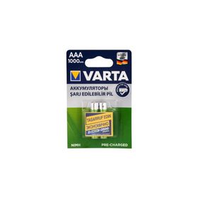 Varta AAA 2'li 1000 mah Şarjlı İnce Kalem Pil
