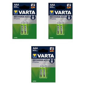 Varta Aaa 800 Mah Recharge Accu Phone Şarjlı 2x3'lü İnce Kalem Pil