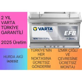 Varta Blue Dynamic N70 Start-Stop EFB 12 V 70 Ah 760 cca Akü