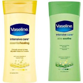 Vaseline Aloe Vera 200 ml Vücut Losyonu + Temel Onarım Derinlemesine Bakım 200 ml Vücut Losyonu