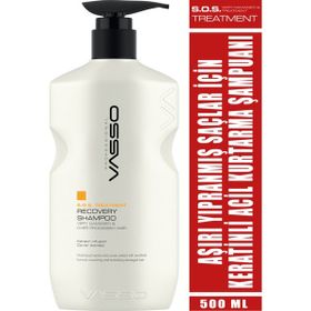 Vasso Yıpranmış Saçlar İçin Keratinli 500 ml Acil Kurtarma Bakım Şampuanı